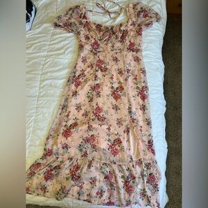 Floral Maxi Dress with Puff Sleeves